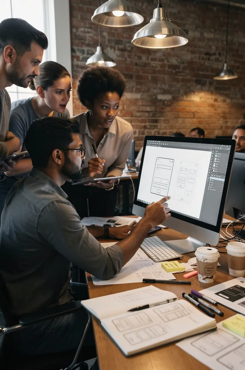 Cognitive load concept in design analysis illustration.