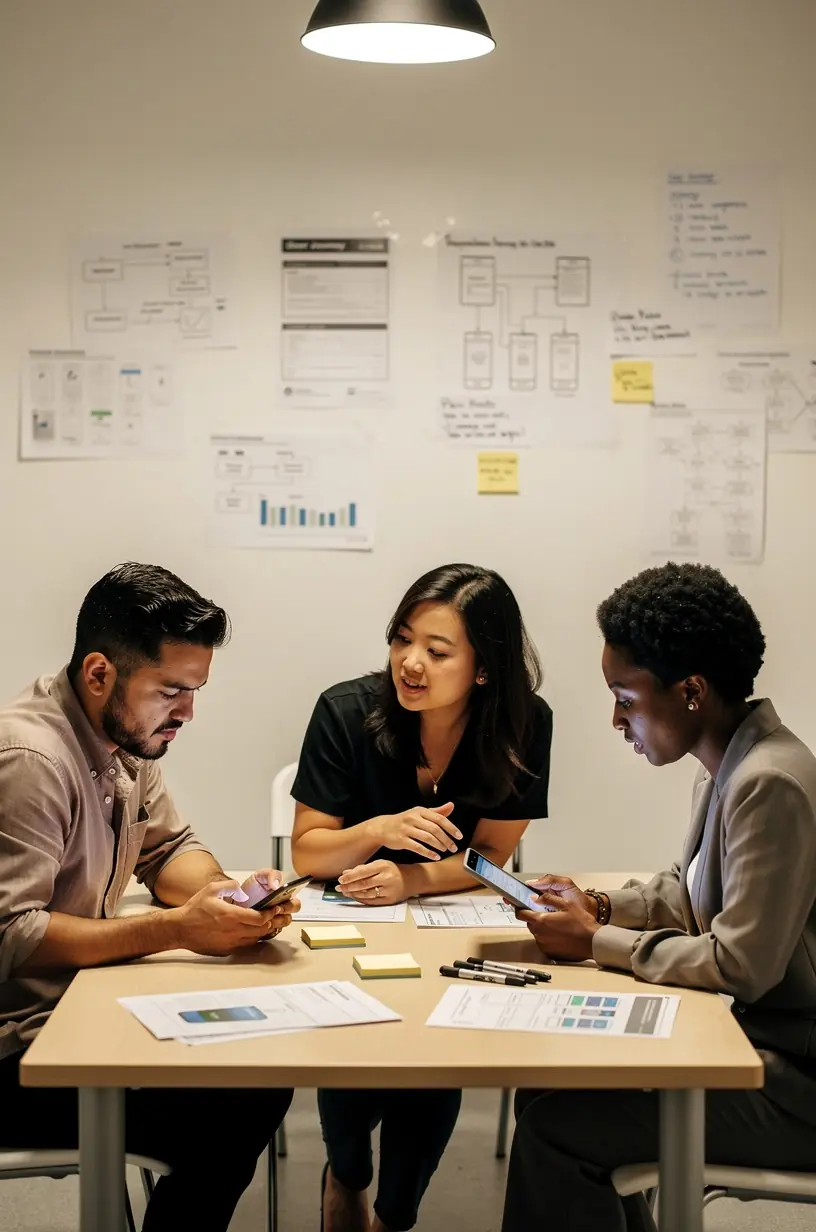 User reviewing website loading times and satisfaction