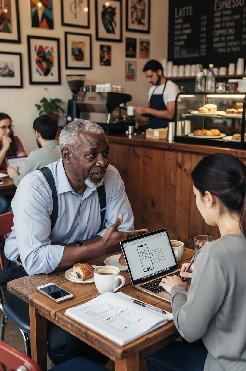 Illustration of user flow in website navigation.